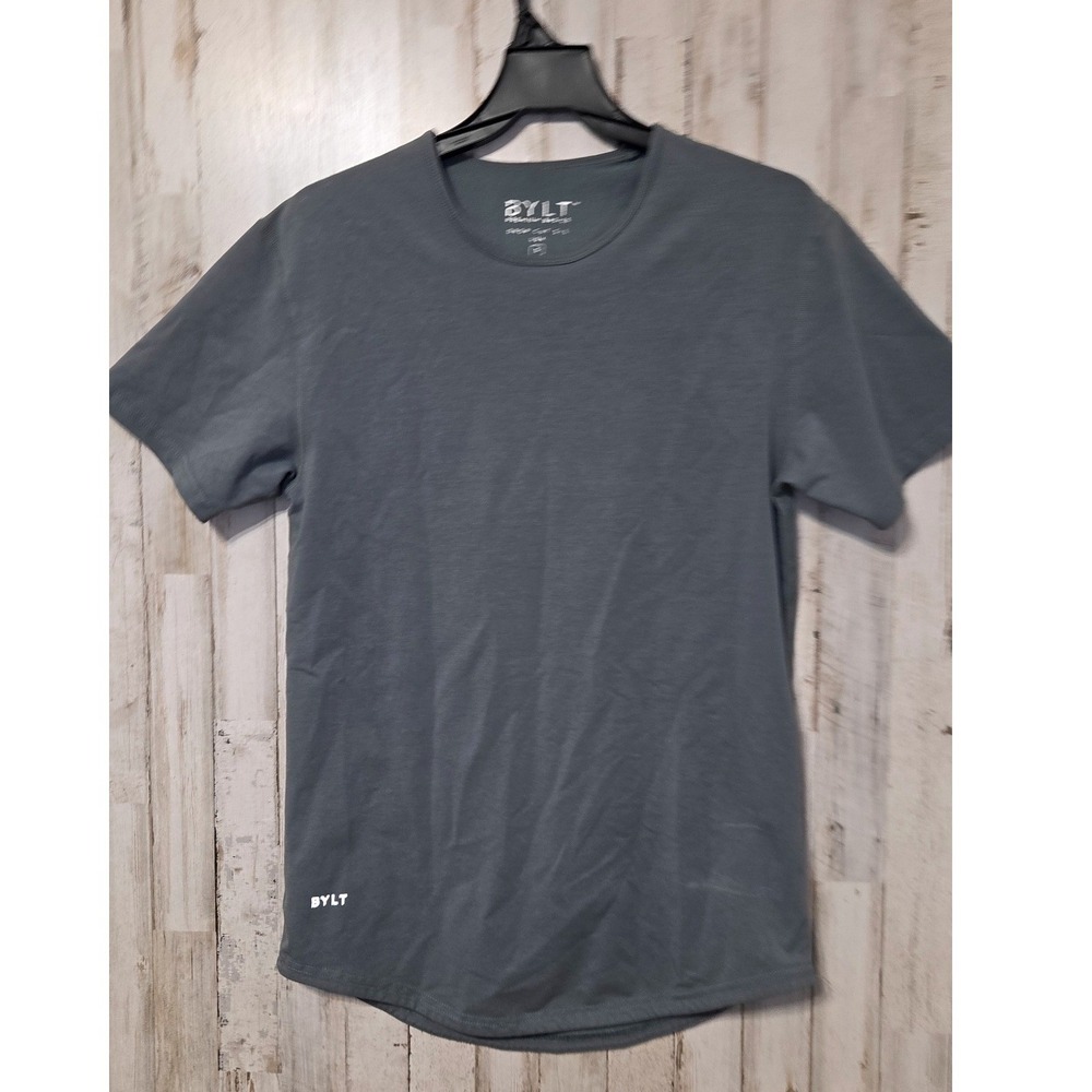 BYLT premium Basics men S Drop Cut Lux T Shirt Crew Tee short sleeve